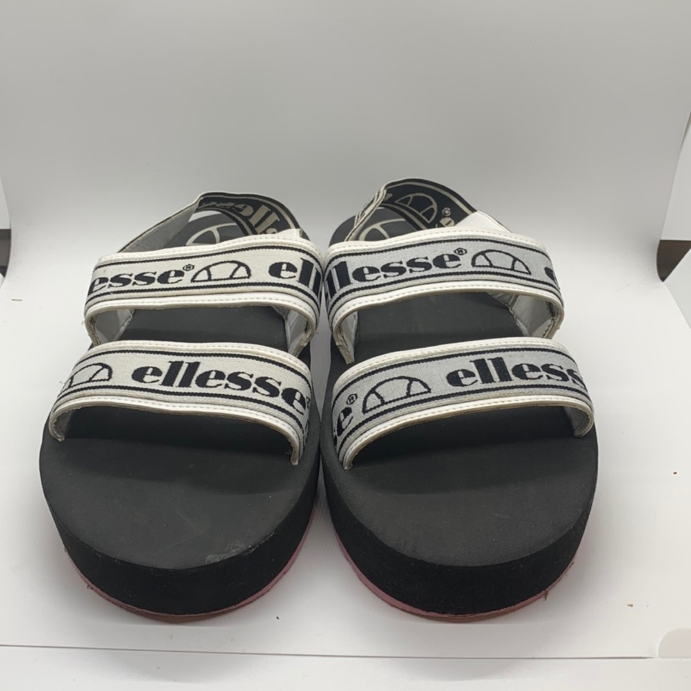 Ellesse "Giglio Text" women black platform Sandals size US 9 UK 7 EUR 40.5